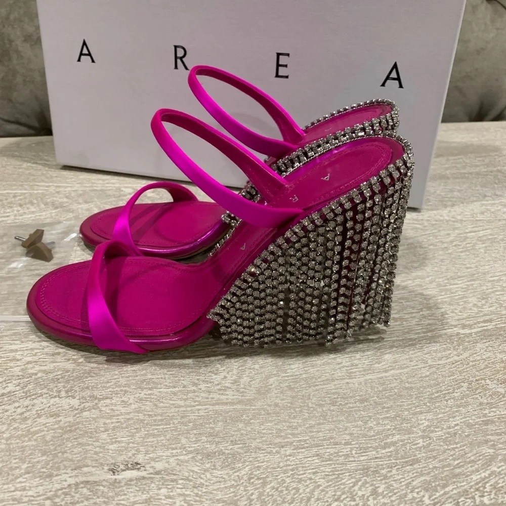 AREA satin embellished sandals - Picture 5 of 8